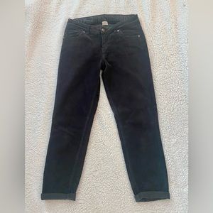 Poetry straight leg corduroys size 6 washed black.